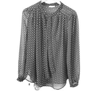 Pleione Sheer Tie Front Blouse